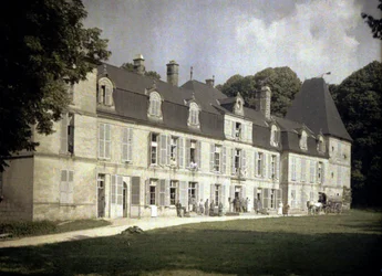 Soldiers at the Chateau Vauxbuin, Used by the French Army as a Hospital, Soissons, Aisne, France